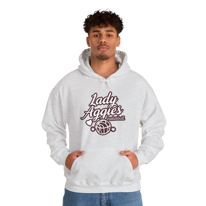 Adult Hoodie Sweatshirt \ Hamilton Aggies Basketball \ HABBG2