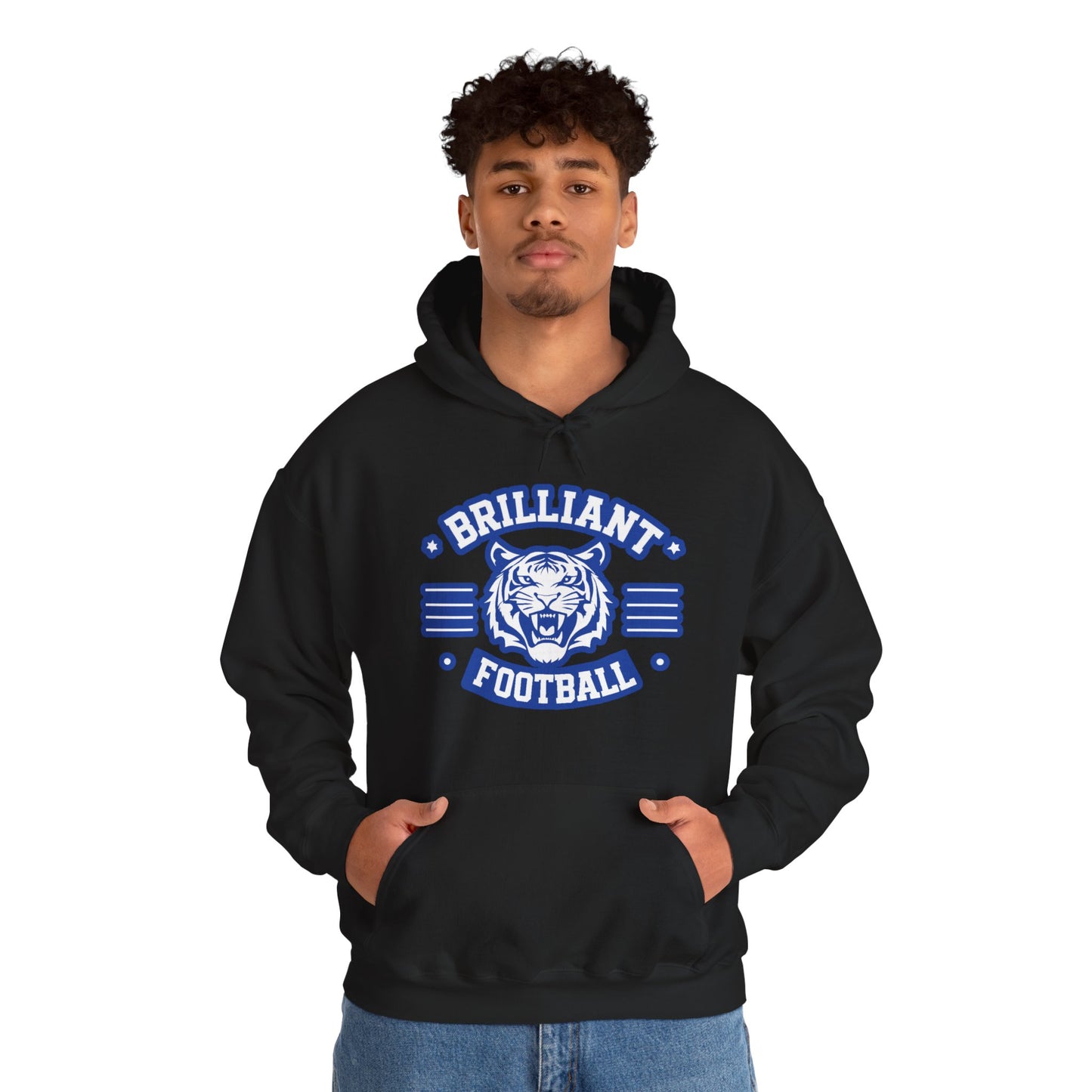 Adult Hoodie Sweatshirt \ Brilliant Tigers Football \ BTF2