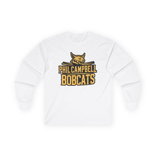 Adult Long Sleeve Tee \ Phil Campbell Bobcats \ PCB2