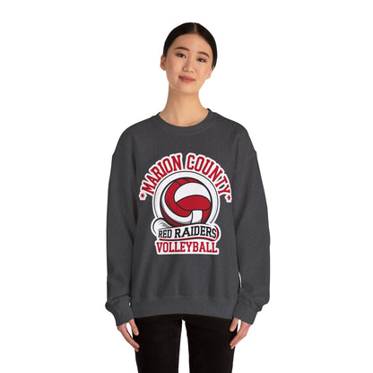 Adult Crewneck Sweatshirt \ Marion County Red Raiders Volleyball \ MCV1
