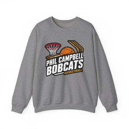 Adult Crewneck Sweatshirt \ Phil Campbell Bobcats Basketball \ PCBBK1