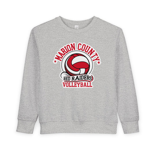 Toddler Crewneck Sweatshirt \ Marion County Red Raiders Volleyball \ MCV1