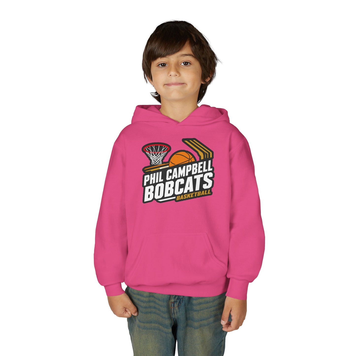 Youth Hoodie Sweatshirt \ Phil Campbell Bobcats Basketball \ PCBBK1