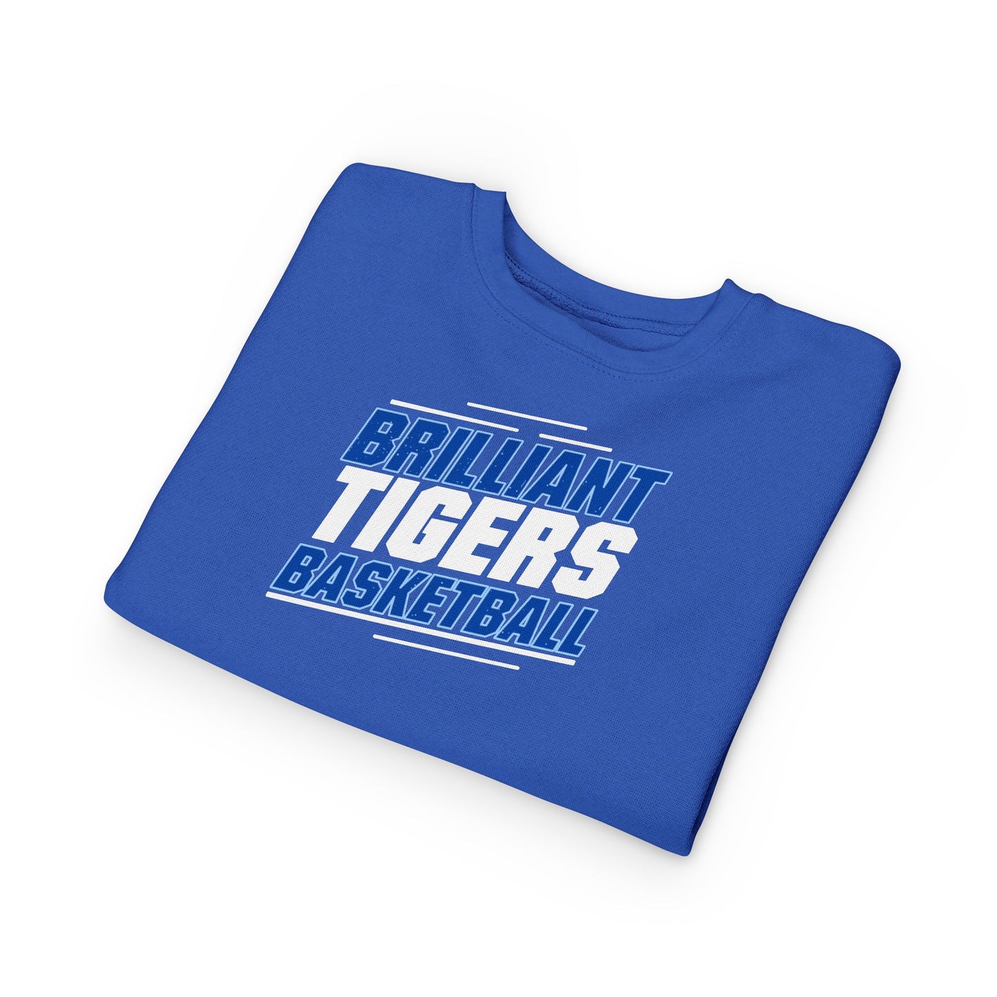 Toddler Crewneck Sweatshirt \ Brilliant Tigers Basketball \ BTBK2