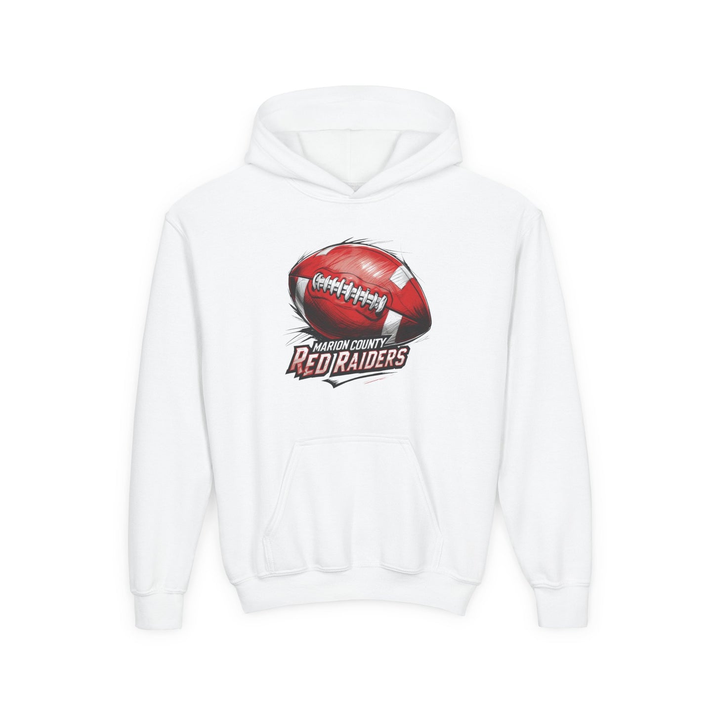 Youth Hoodie Sweatshirt \ Marion County Red Raiders Football \ MCF1