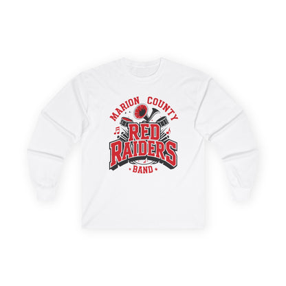 Adult Long Sleeve Tee \ Marion County Red Raiders Band \ MCB2