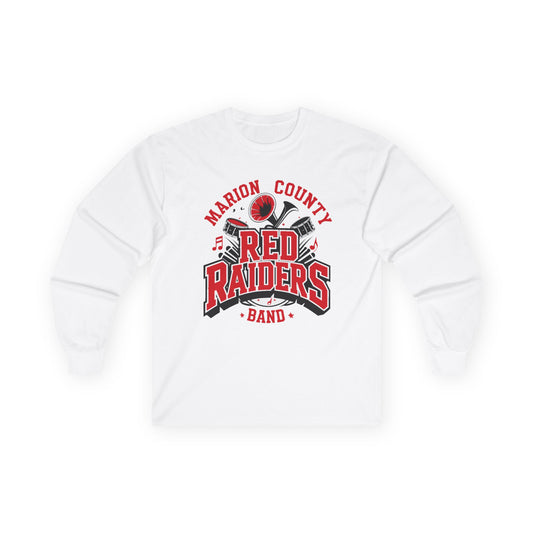 Adult Long Sleeve Tee \ Marion County Red Raiders Band \ MCB2