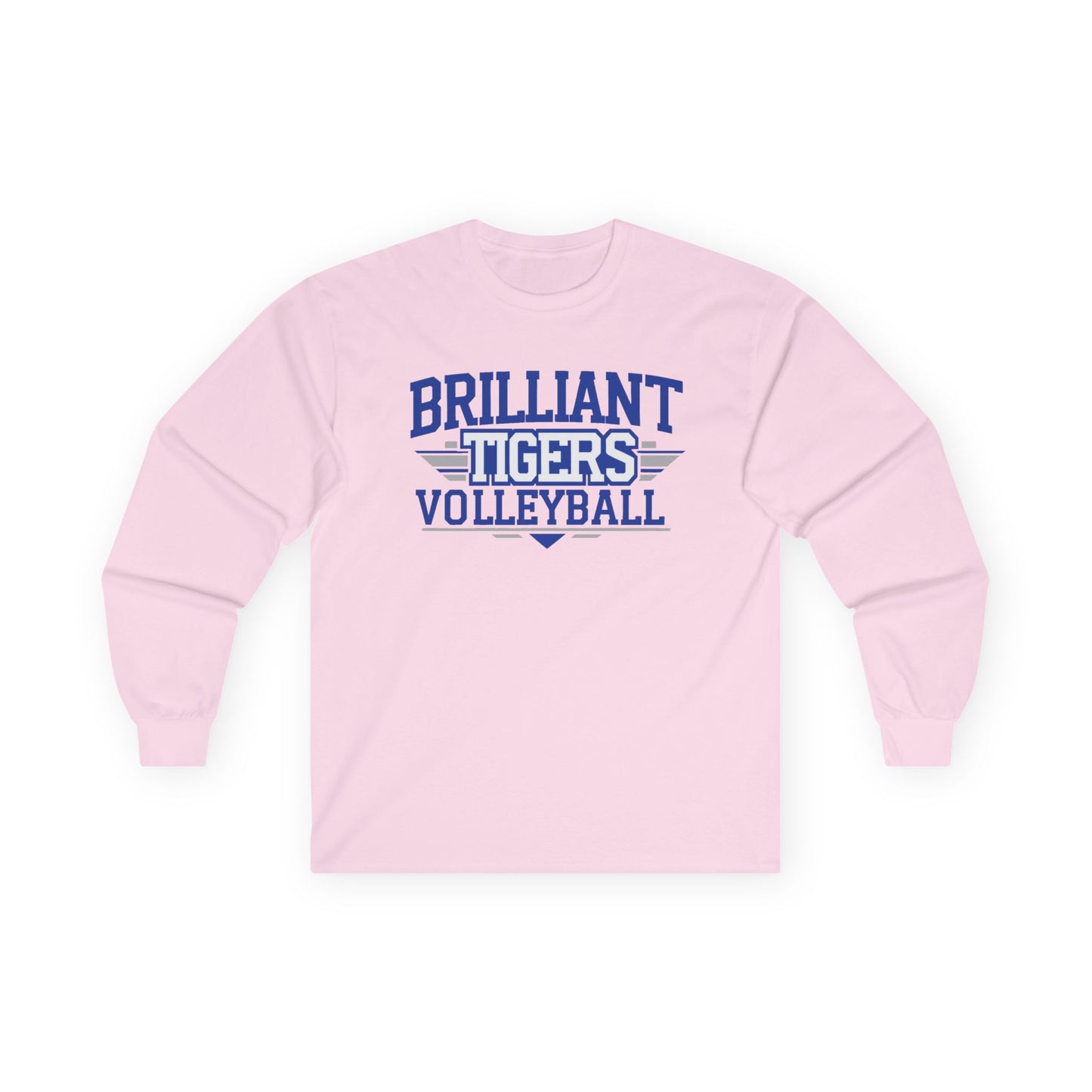 Adult Long Sleeve Tee \ Brilliant Tigers Volleyball \ BTV2