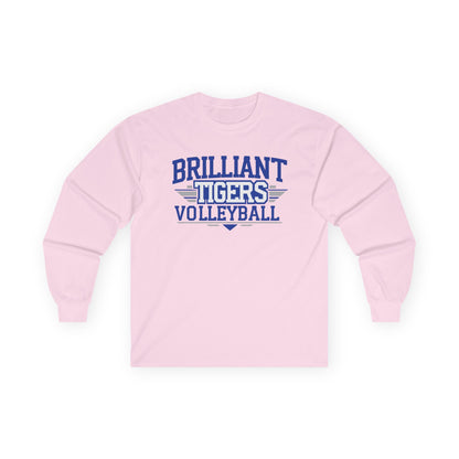 Adult Long Sleeve Tee \ Brilliant Tigers Volleyball \ BTV2