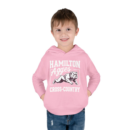 Toddler Hoodie Sweatshirt \ Hamilton Aggies Cross-Country \ HCC2