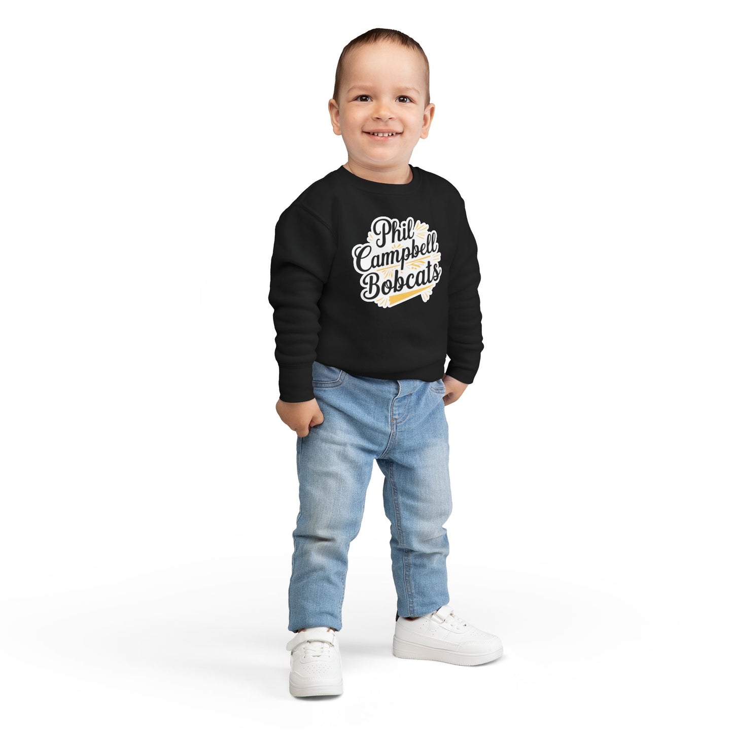 Toddler Crewneck Sweatshirt \ Phil Campbell Bobcats \ PCBG2