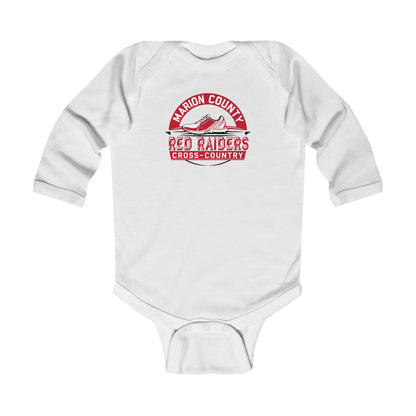 Long Sleeve Baby Bodysuit \ Marion County Red Raiders Cross-Country \ MCCC1
