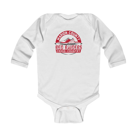 Long Sleeve Baby Bodysuit \ Marion County Red Raiders Cross-Country \ MCCC1