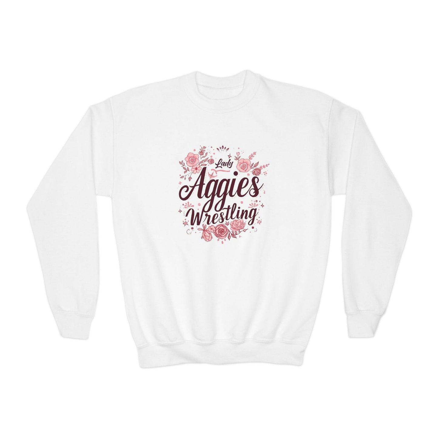 Youth Crewneck Sweatshirt \ Hamilton Aggies Wrestling \ HAWG1