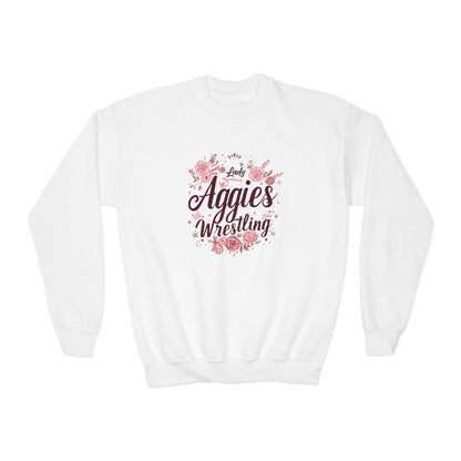 Youth Crewneck Sweatshirt \ Hamilton Aggies Wrestling \ HAWG1