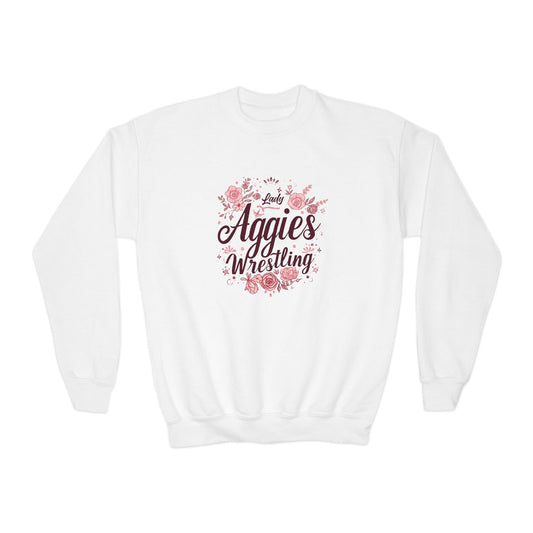 Youth Crewneck Sweatshirt \ Hamilton Aggies Wrestling \ HAWG1