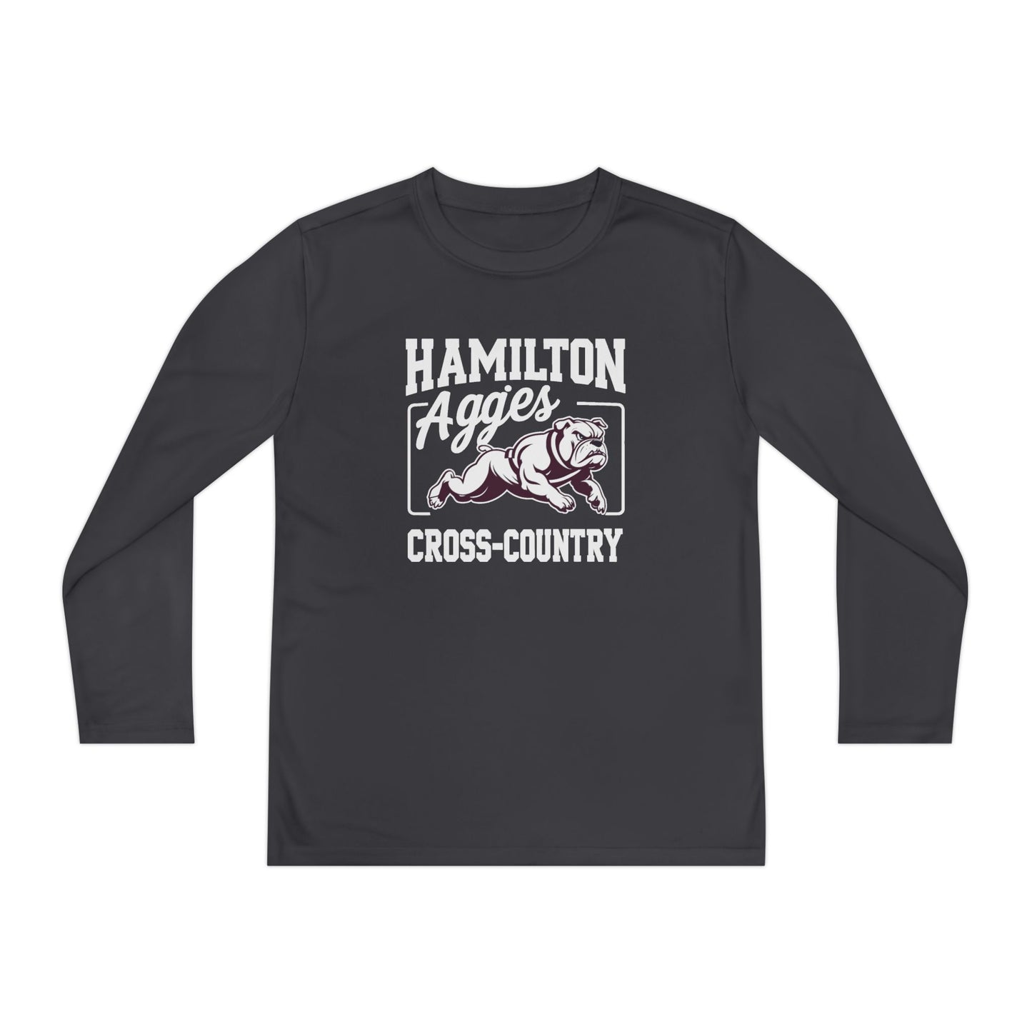 Youth Long Sleeve Tee \ Hamilton Aggies Cross-Country \ HCC2