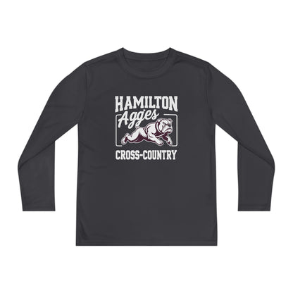 Youth Long Sleeve Tee \ Hamilton Aggies Cross-Country \ HCC2
