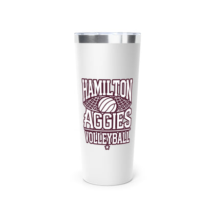 22oz Copper Insulated Tumbler \ Hamilton Aggies Volleyball \ HAV2