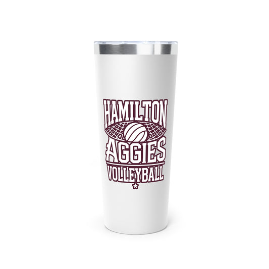 22oz Copper Insulated Tumbler \ Hamilton Aggies Volleyball \ HAV2