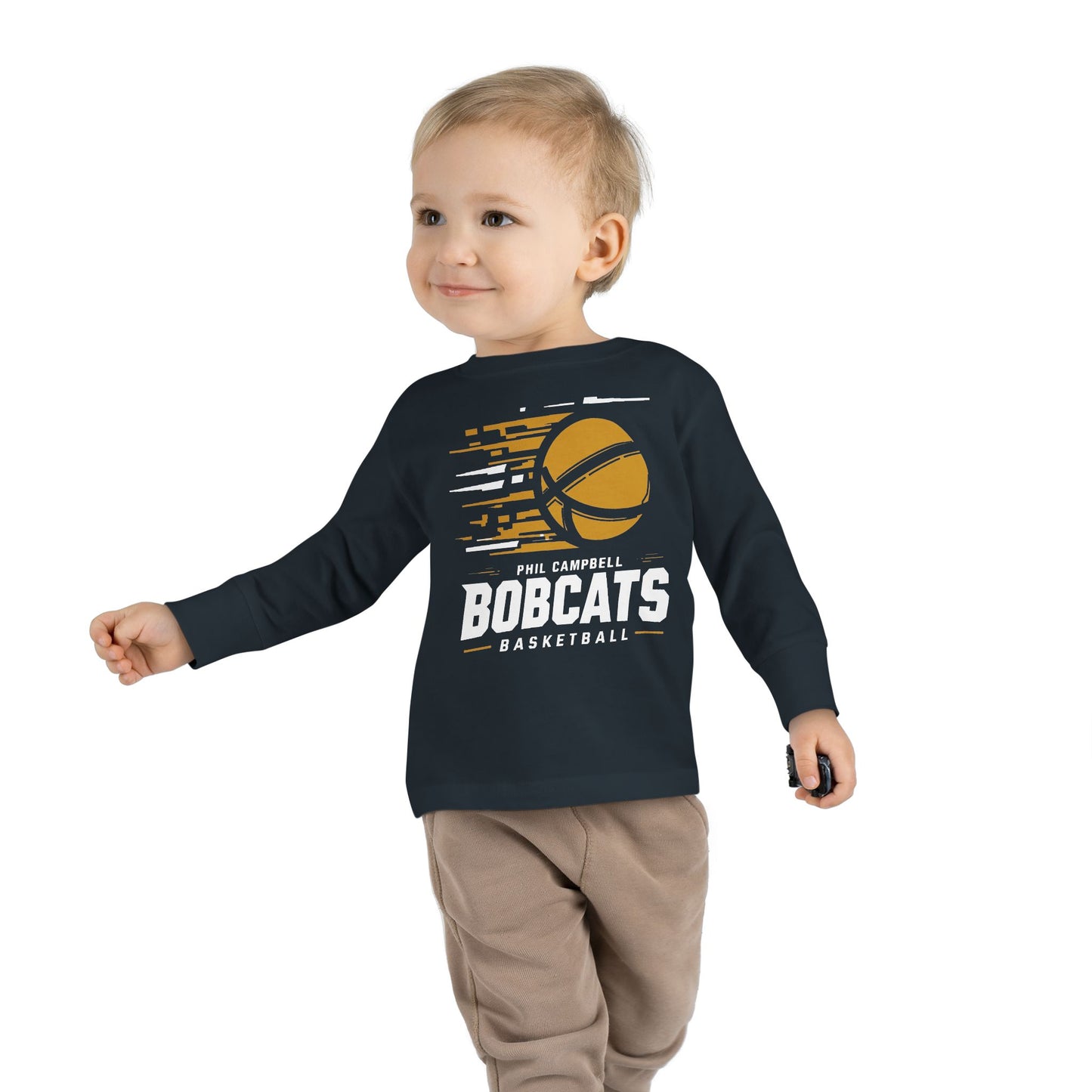 Toddler Long Sleeve Tee \ Phil Campbell Bobcats Basketball \ PCBBK2