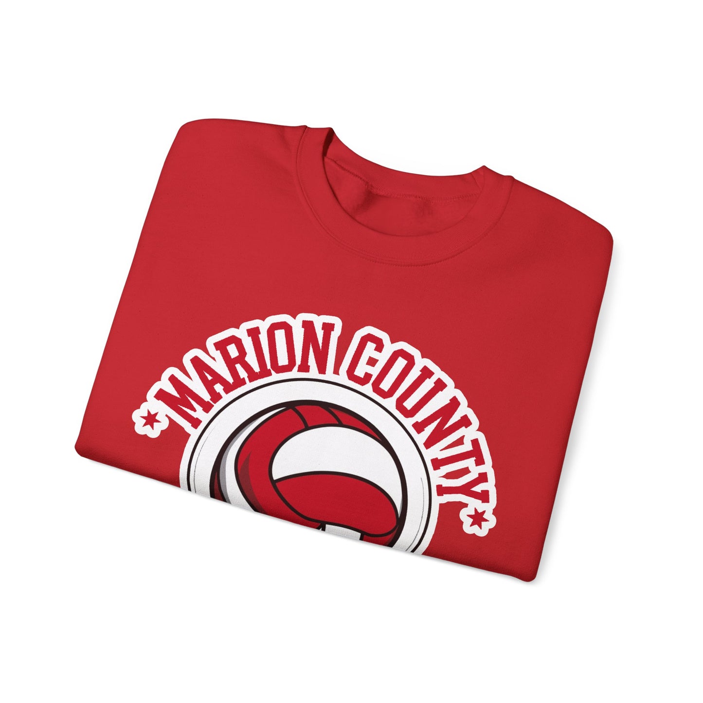 Adult Crewneck Sweatshirt \ Marion County Red Raiders Volleyball \ MCV1