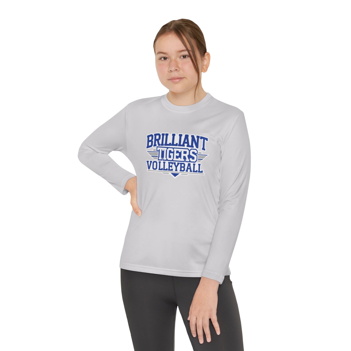 Youth Long Sleeve Tee \ Brilliant Tigers Volleyball \ BTV2