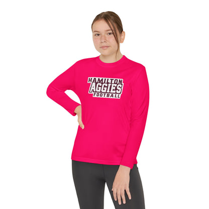 Youth Long Sleeve Tee \ Hamilton Aggies Football \ HAF1