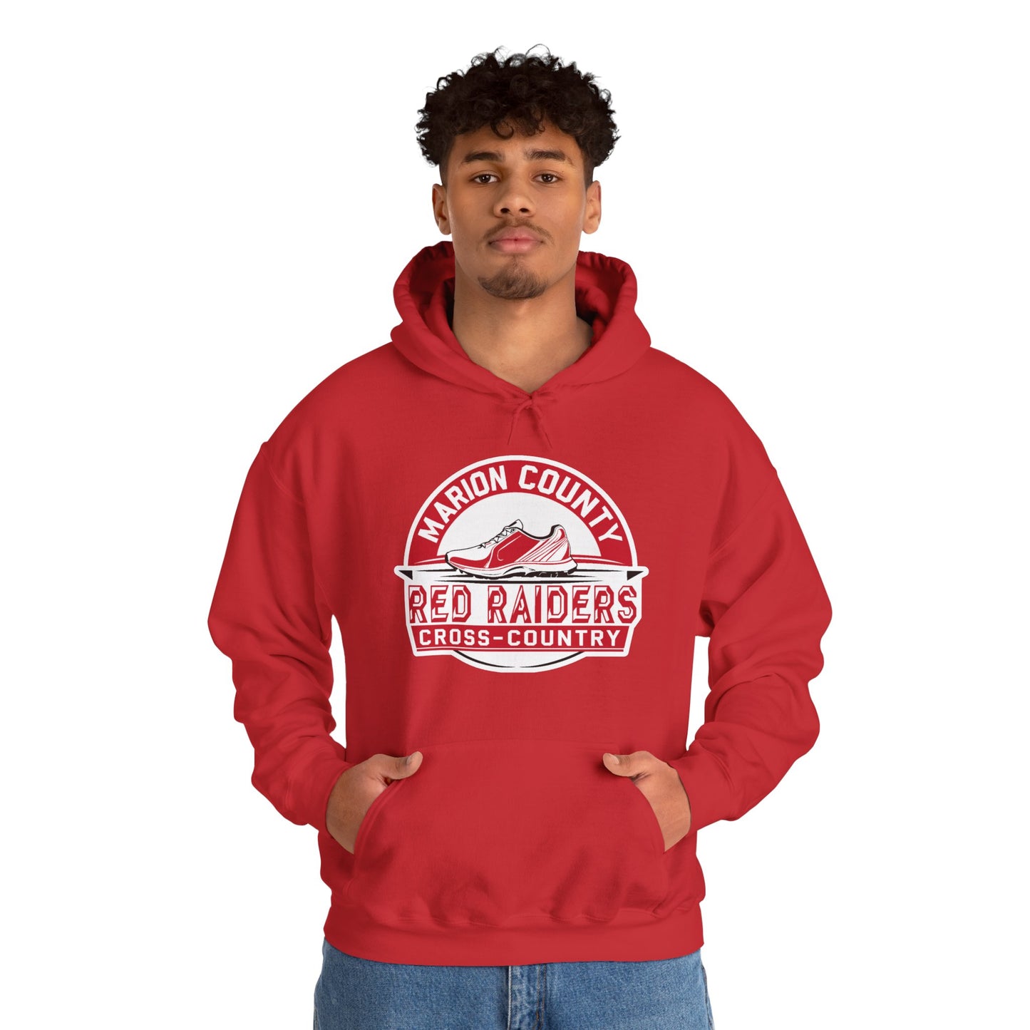 Adult Hoodie Sweatshirt \ Marion County Red Raiders Cross-Country \ MCCC1