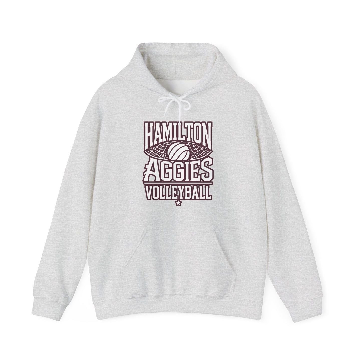 Adult Hoodie Sweatshirt \ Hamilton Aggies Volleyball \ HAV2