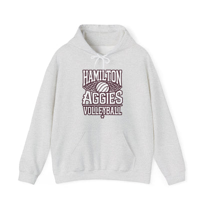 Adult Hoodie Sweatshirt \ Hamilton Aggies Volleyball \ HAV2