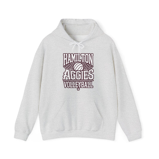 Adult Hoodie Sweatshirt \ Hamilton Aggies Volleyball \ HAV2