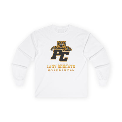 Adult Long Sleeve Tee \ Phil Campbell Bobcats Basketball \ PCBBKG1
