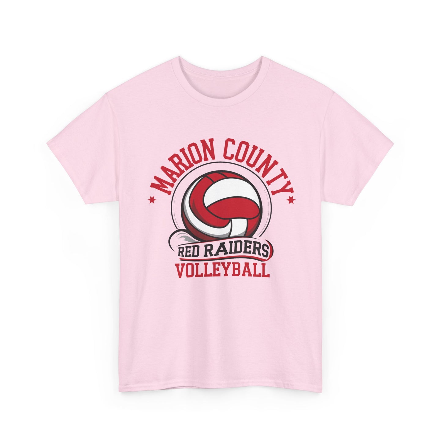 Adult Tee \ Marion County Red Raiders Volleyball \ MCV1