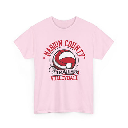Adult Tee \ Marion County Red Raiders Volleyball \ MCV1