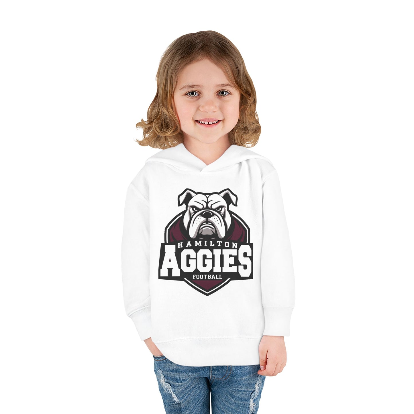 Toddler Hoodie Sweatshirt \ Hamilton Aggies Football \ HAF2