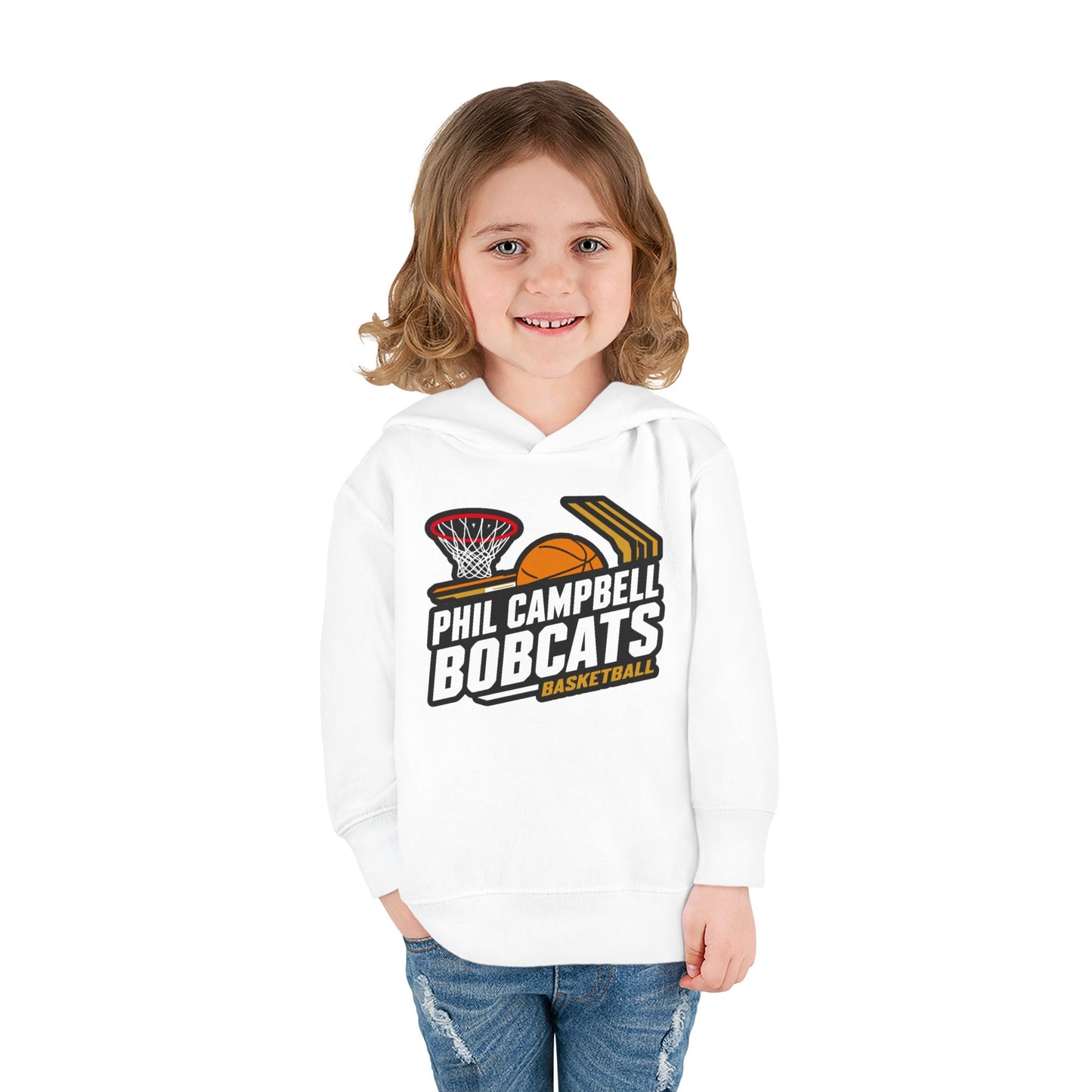 Toddler Hoodie Sweatshirt \ Phil Campbell Bobcats Basketball \ PCBBK1
