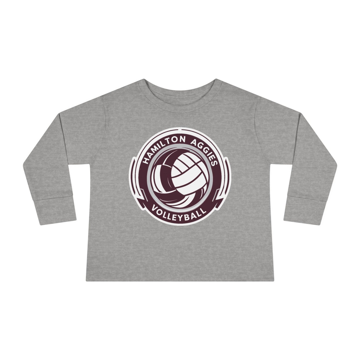 Toddler Long Sleeve Tee \ Hamilton Aggies Volleyball \ HAV1