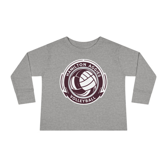Toddler Long Sleeve Tee \ Hamilton Aggies Volleyball \ HAV1