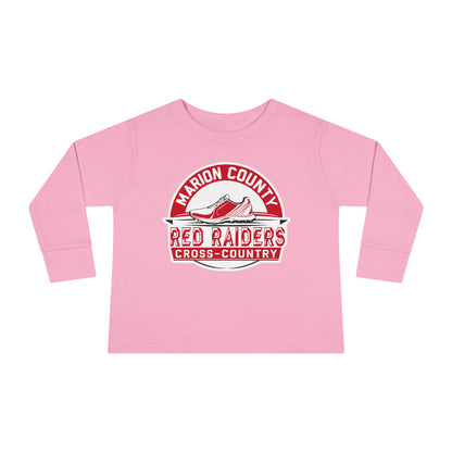 Toddler Long Sleeve Tee \ Marion County Red Raiders Cross-Country \ MCCC1