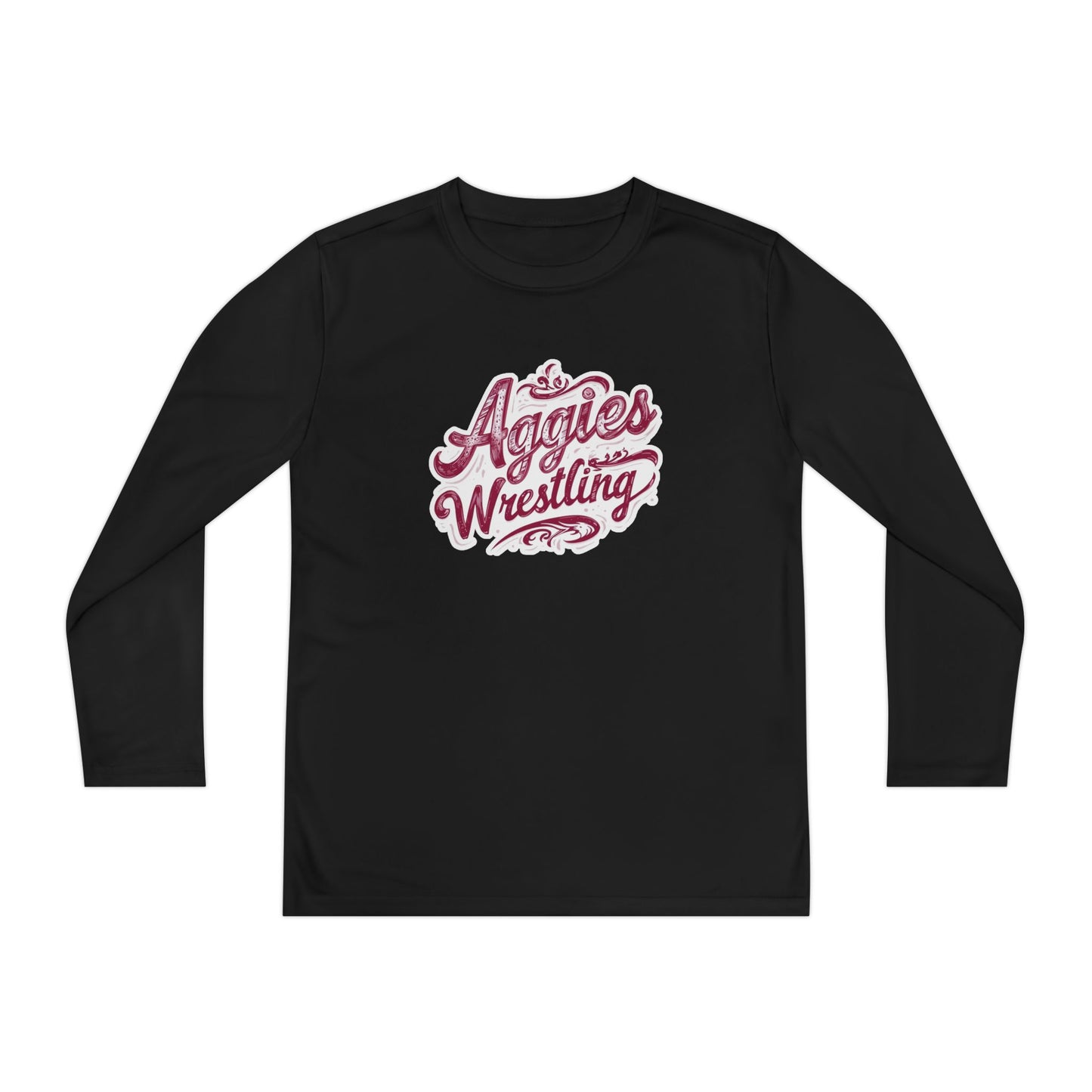 Youth Long Sleeve Tee \ Hamilton Aggies Wrestling \ HAWG2