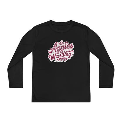 Youth Long Sleeve Tee \ Hamilton Aggies Wrestling \ HAWG2