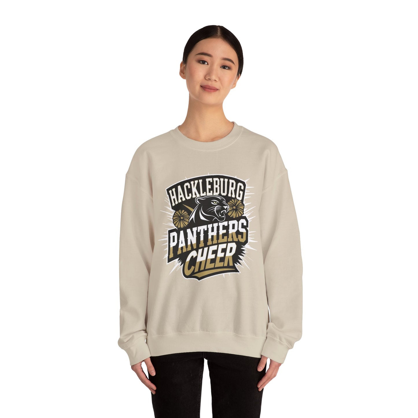Adult Crewneck Sweatshirt \ Hackleburg Panthers Cheer \ HPC1