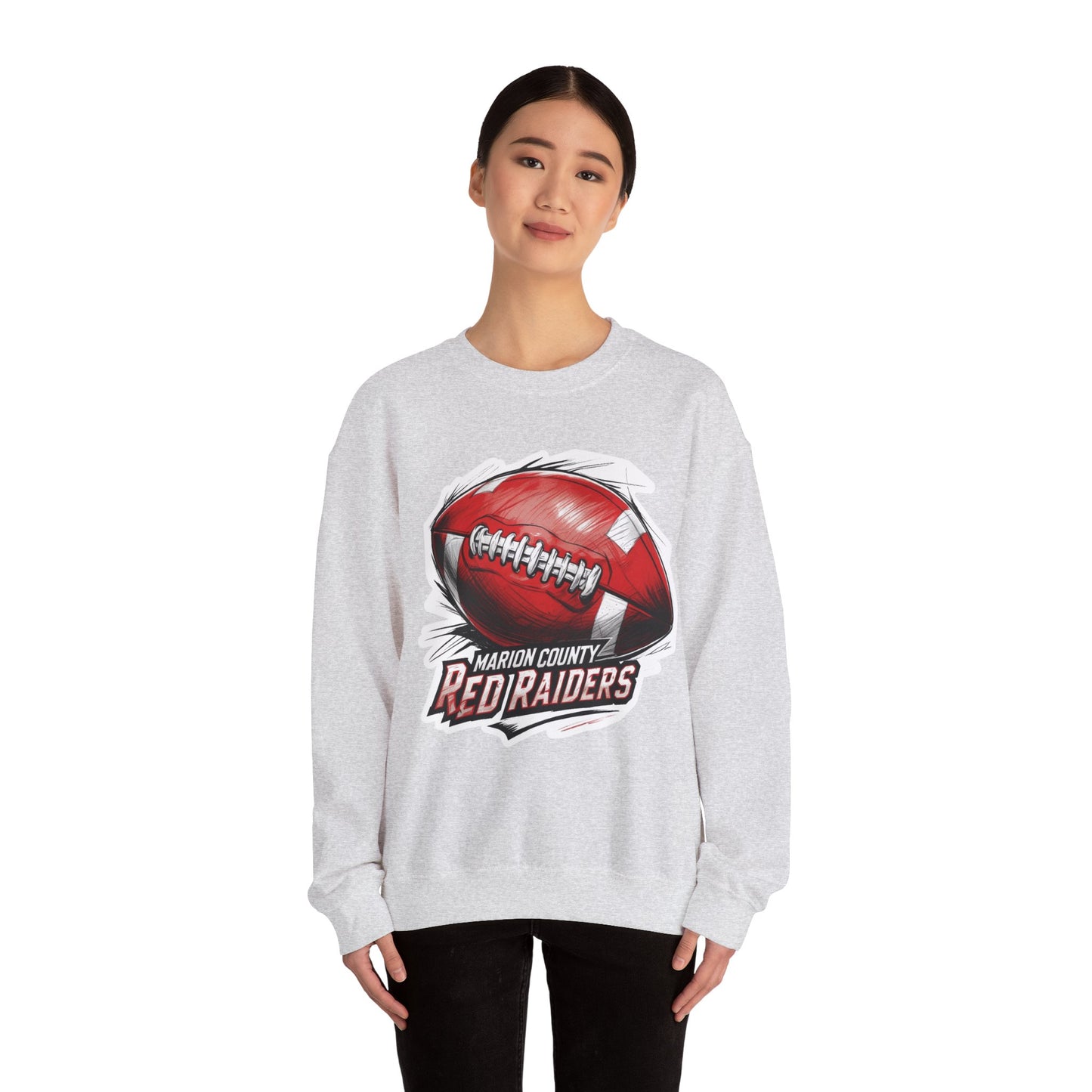 Adult Crewneck Sweatshirt \ Marion County Red Raiders Football \ MCF1