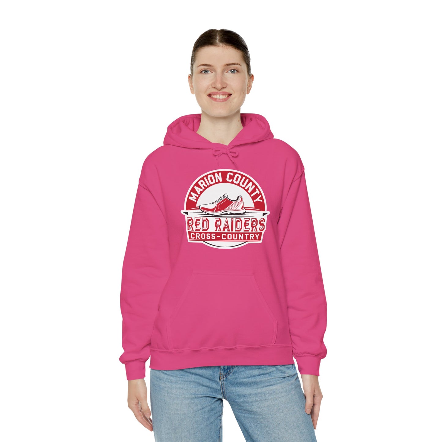 Adult Hoodie Sweatshirt \ Marion County Red Raiders Cross-Country \ MCCC1