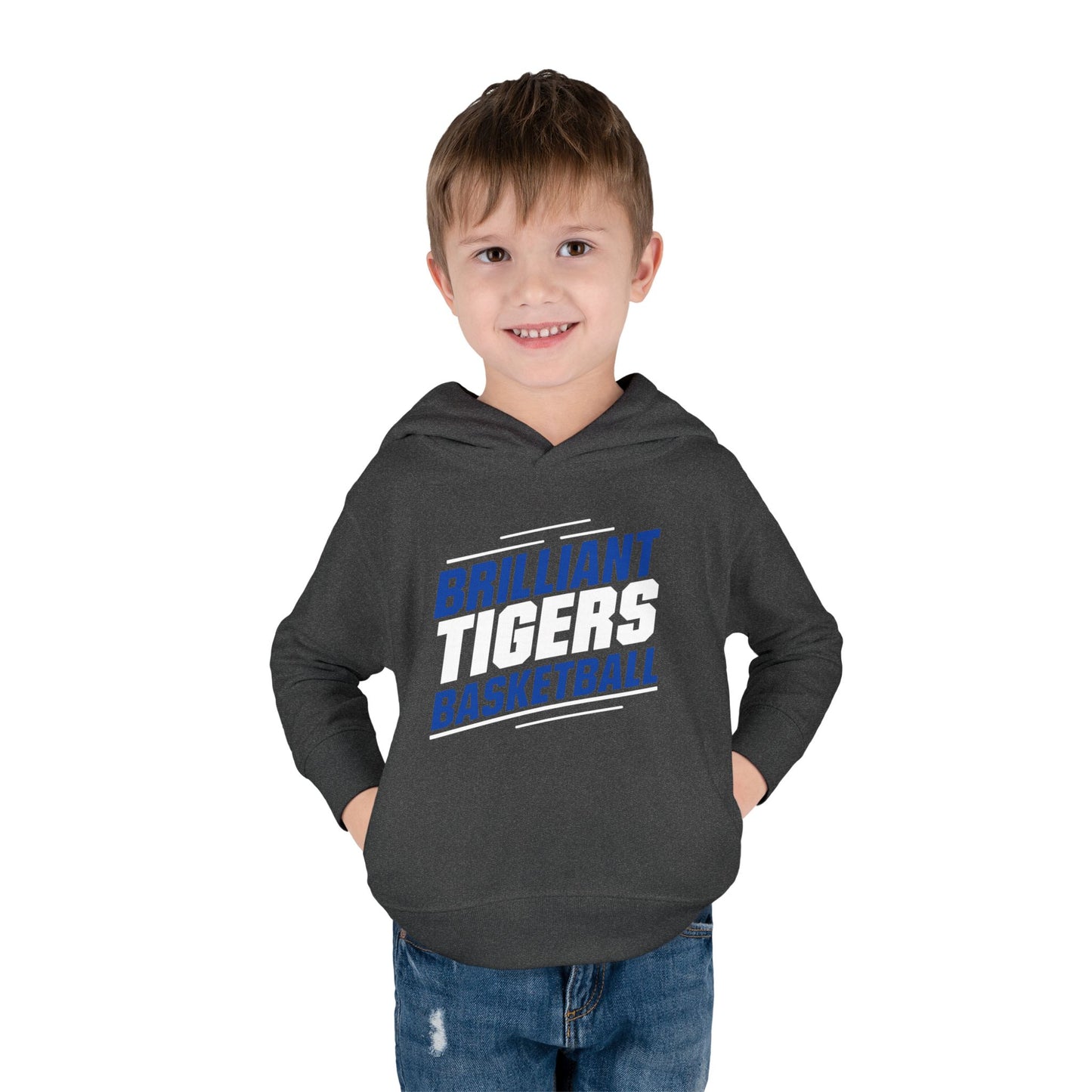 Toddler Hoodie Sweatshirt \ Brilliant Tigers Basketball \ BTBK2