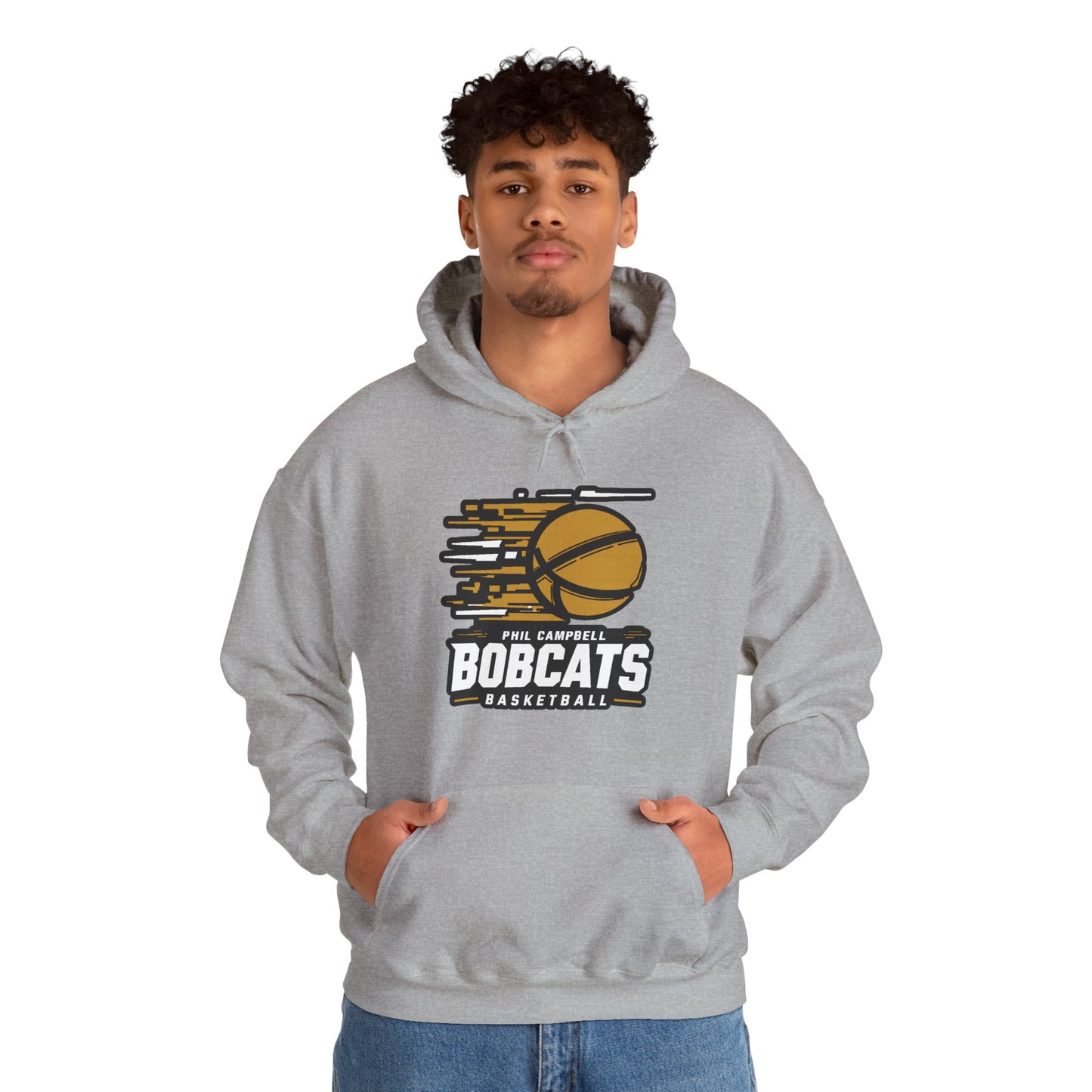 Adult Hoodie Sweatshirt \ Phil Campbell Bobcats Basketball \ PCBBK2