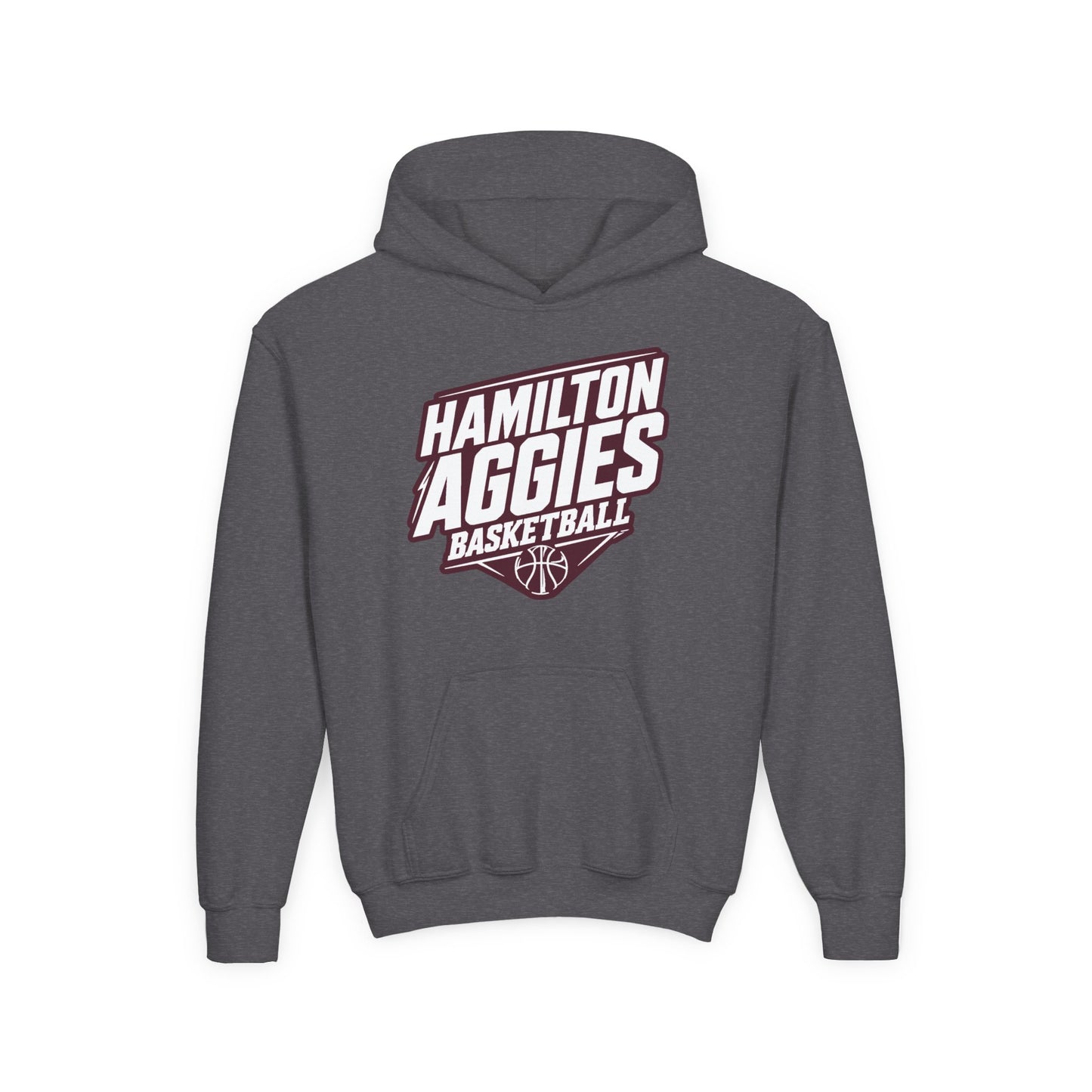 Youth Hoodie Sweatshirt \ Hamilton Aggies Basketball \ HABB2
