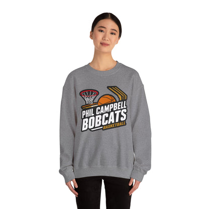 Adult Crewneck Sweatshirt \ Phil Campbell Bobcats Basketball \ PCBBK1