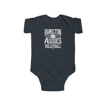 Short Sleeve Baby Bodysuit \ Hamilton Aggies Volleyball \ HAV2